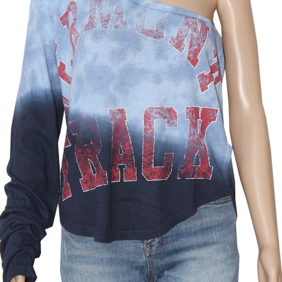 Free People Play It Cool Tee Top One Shoulder Tie Dye Printed Blouse NWT XL - Picture 5 of 5